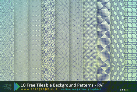  10 پترن بکگراند طرح کاشین فتوشاپ - Tileable Background Patterns | رضاگرافیک